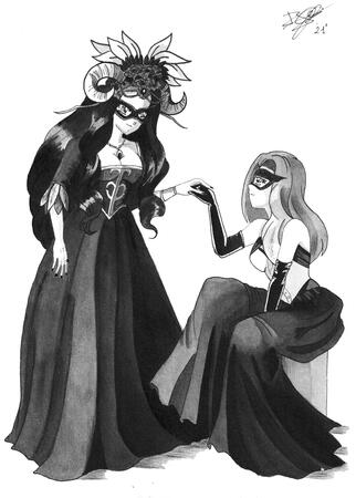 CARMILLA &amp; BERTHA INKTOBER 2021